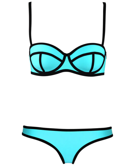 Color Block Bikini Set